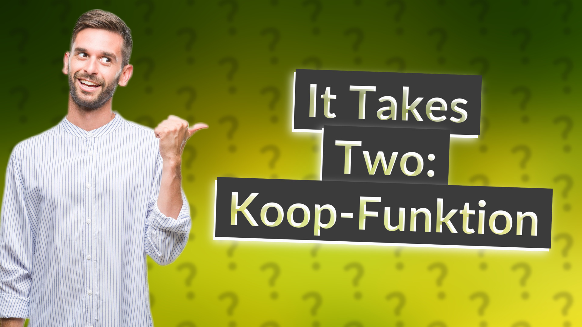 It Takes Two: Koop-Funktion