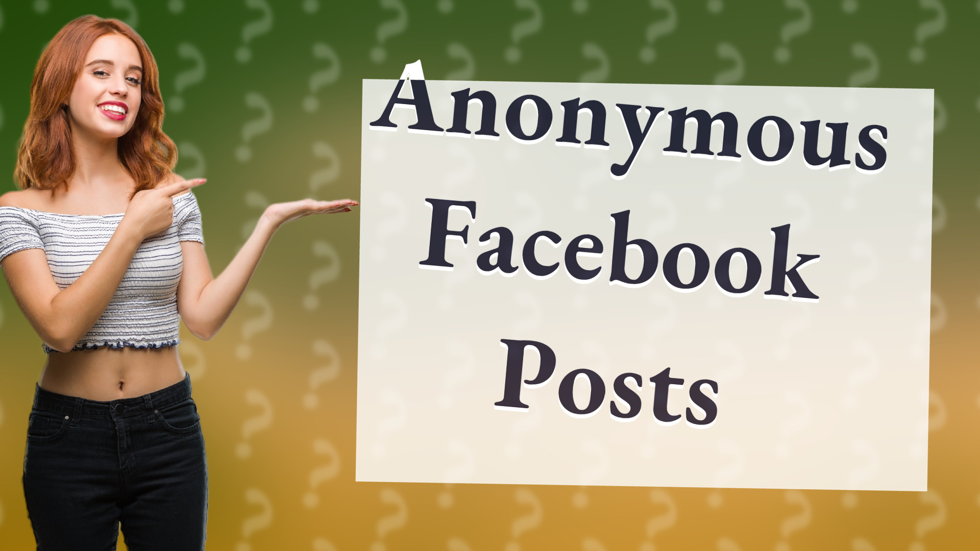 Anonymous Facebook Posts