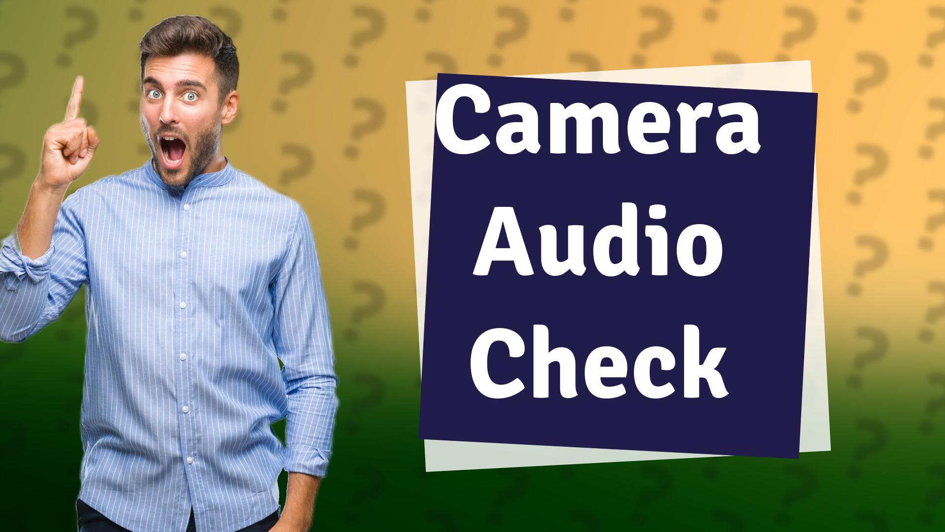 Camera Audio Check