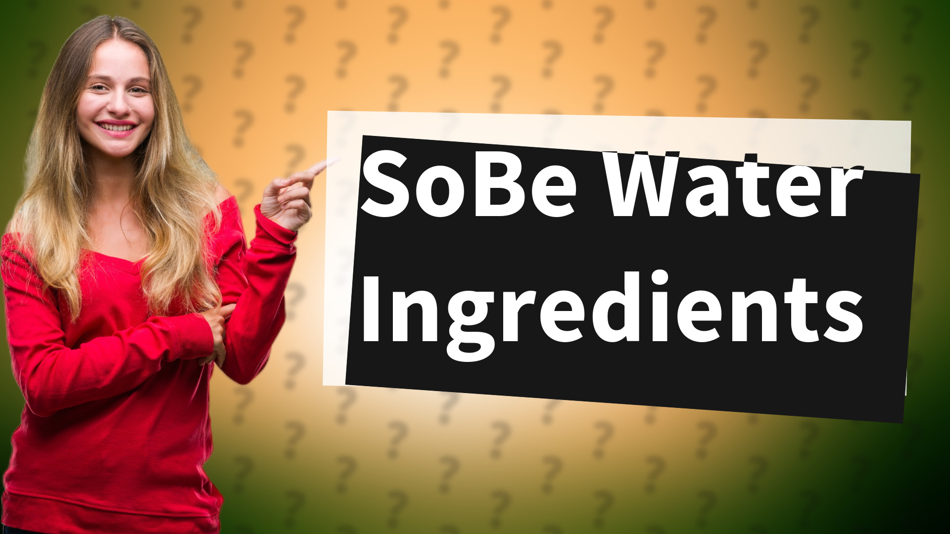 SoBe Water Ingredients