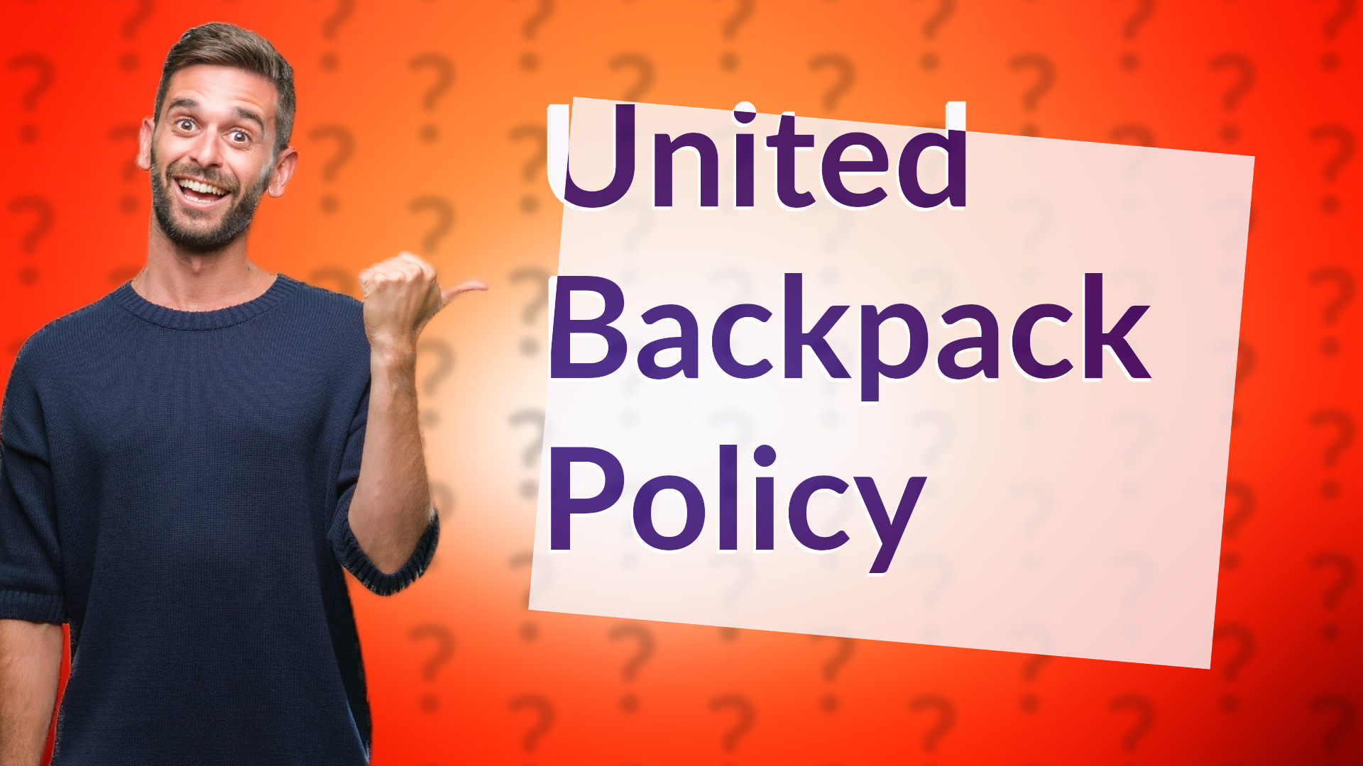 United Backpack Policy