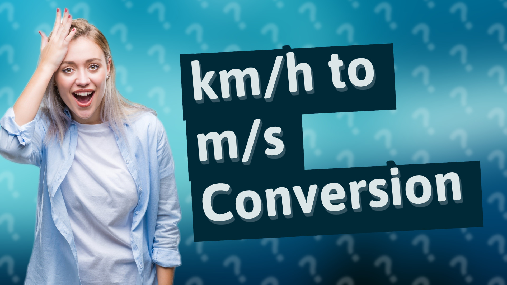 km/h to m/s Conversion