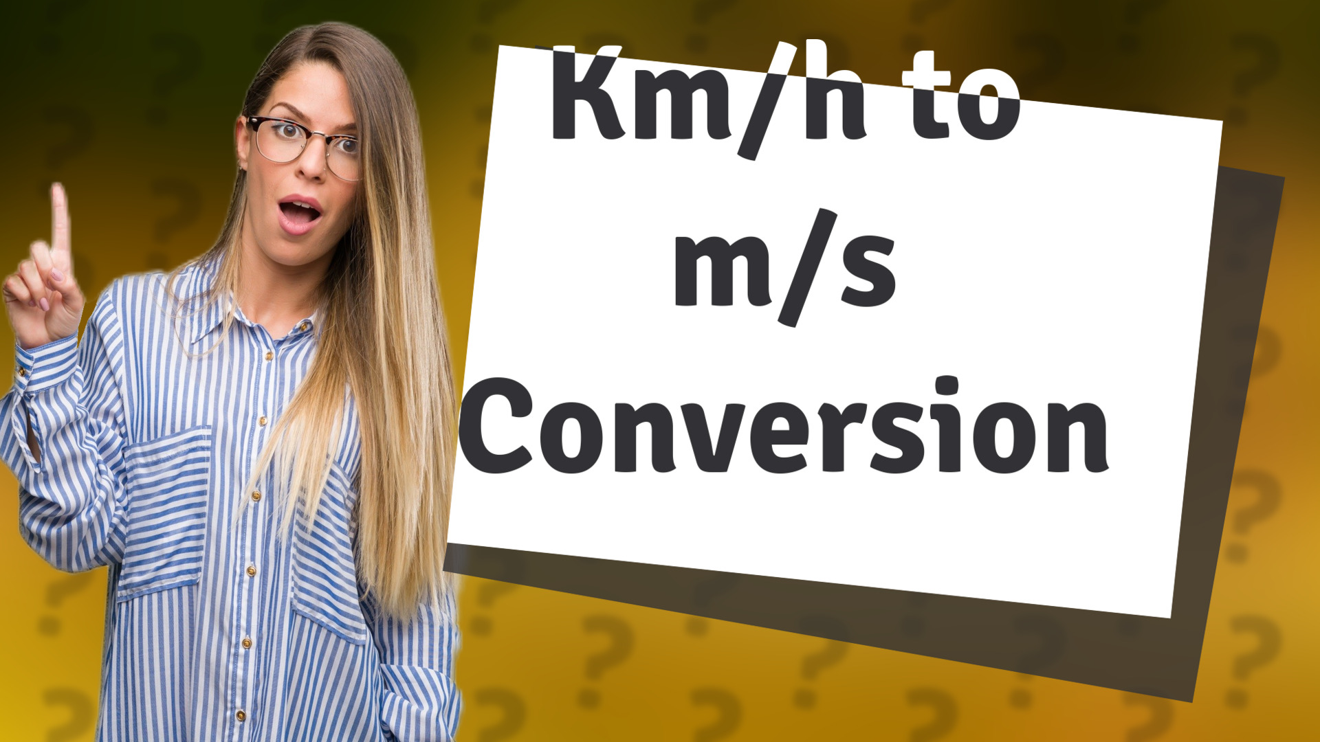 Km/h to m/s Conversion