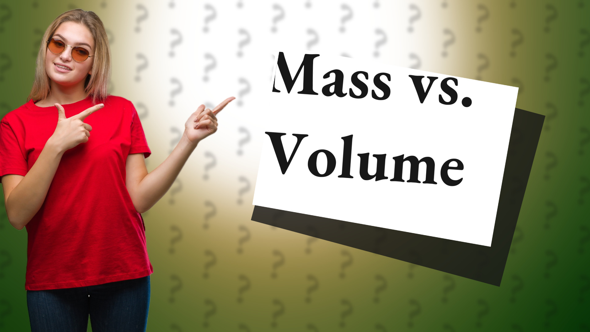 Mass vs. Volume