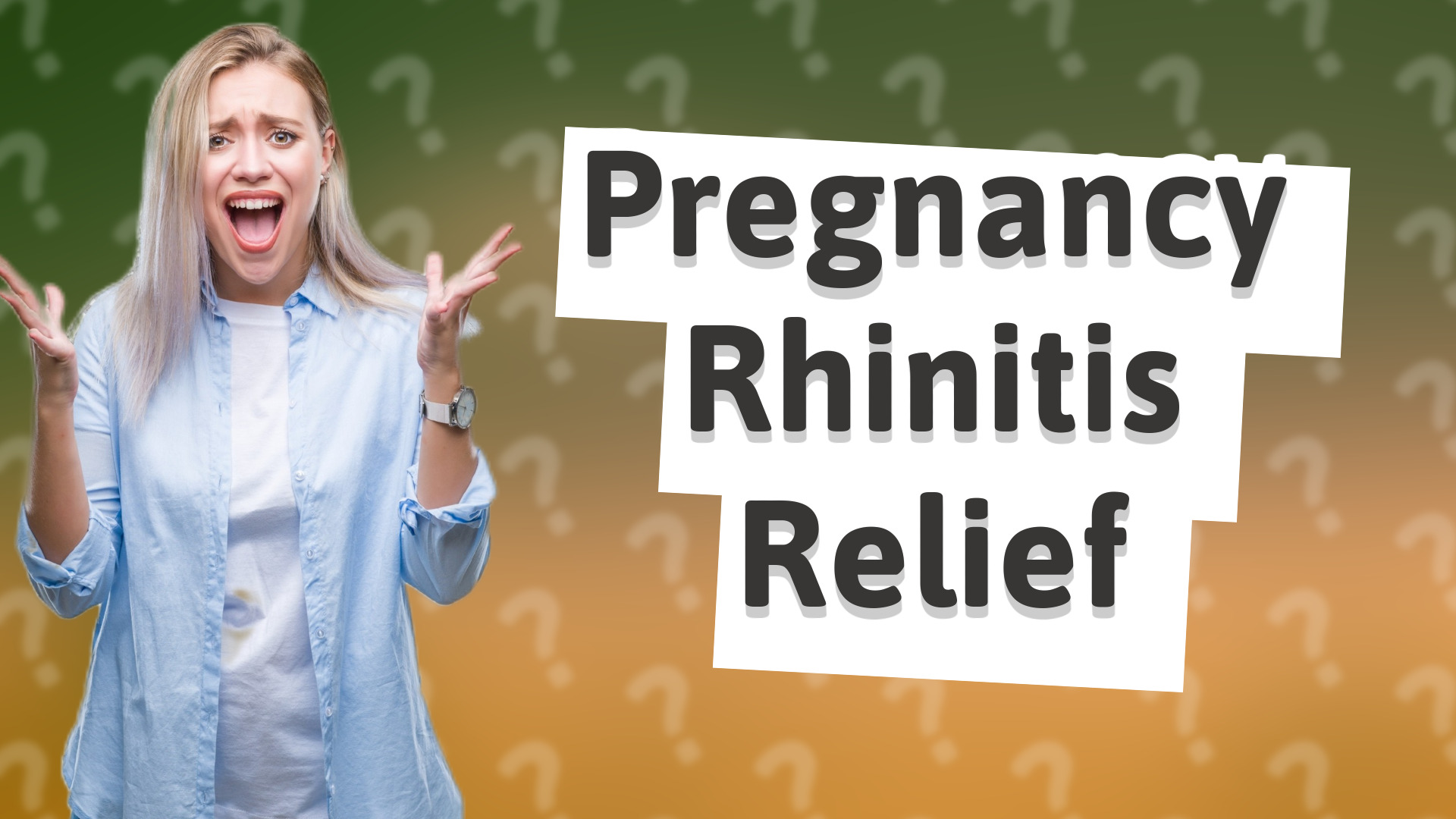 Pregnancy Rhinitis Relief