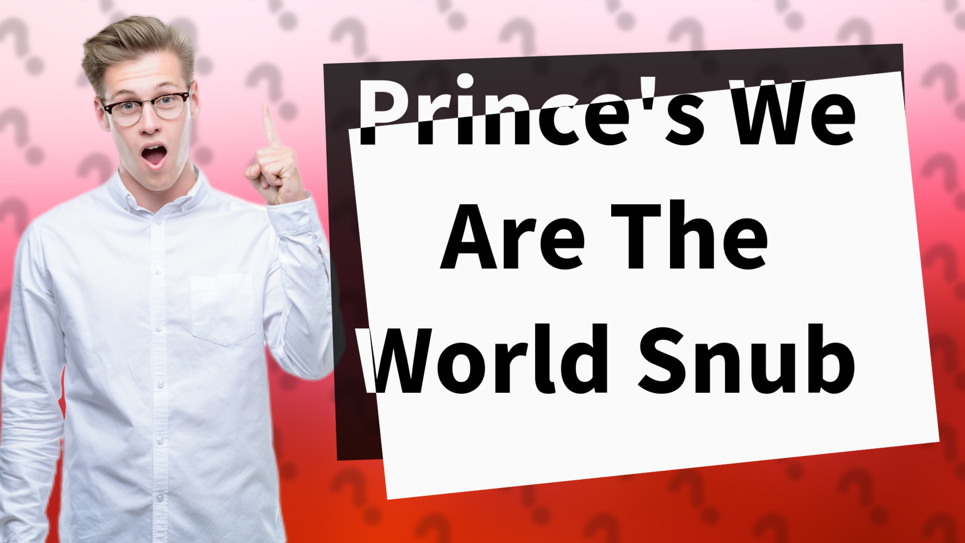 Prince's We Are The World Snub