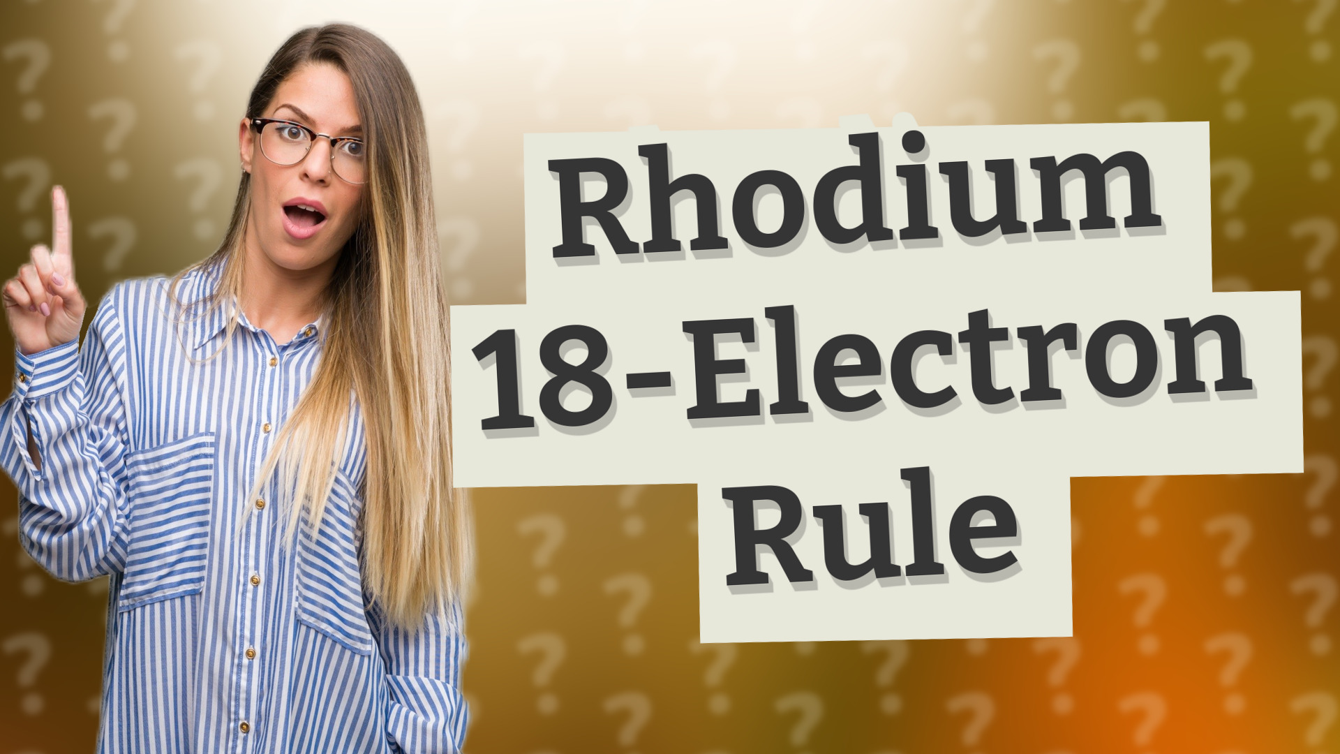 Rhodium 18-Electron Rule