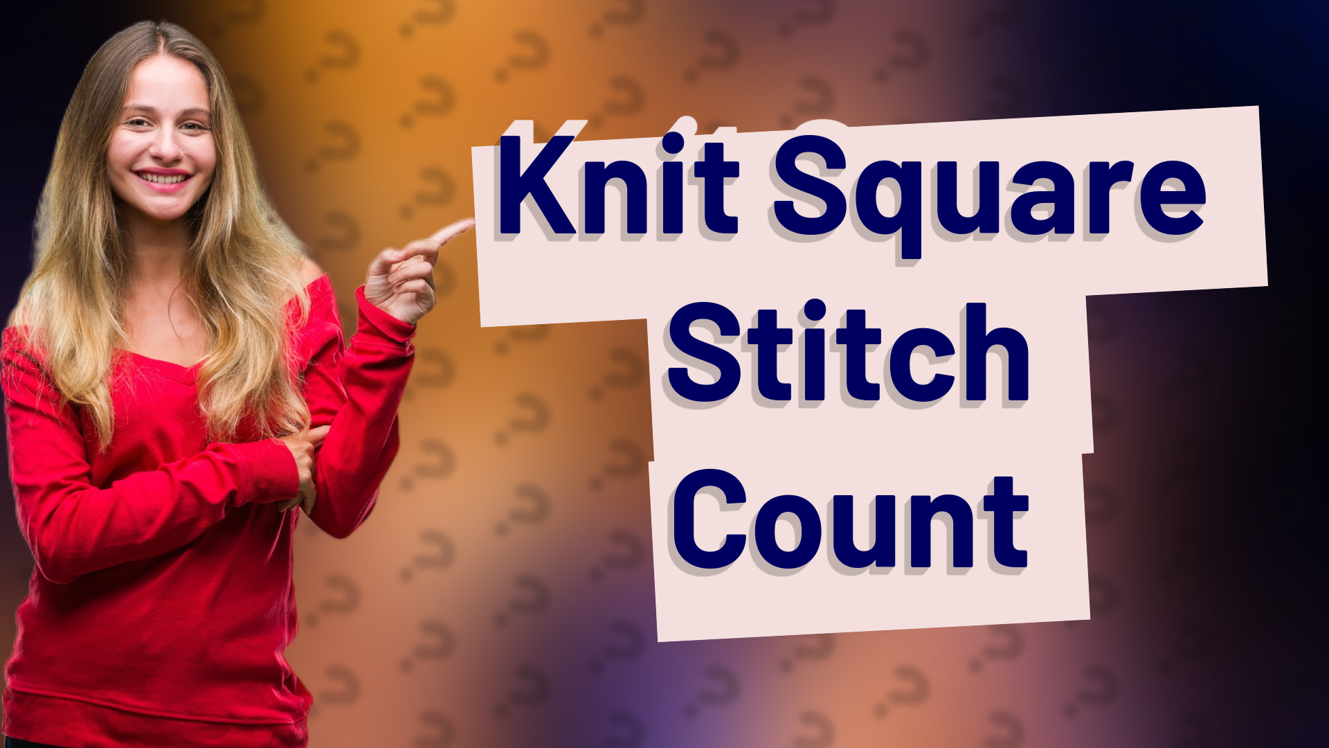 Knit Square Stitch Count