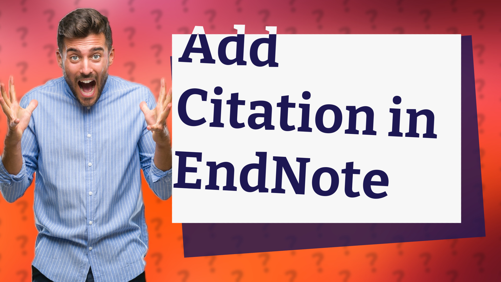 Add Citation in EndNote