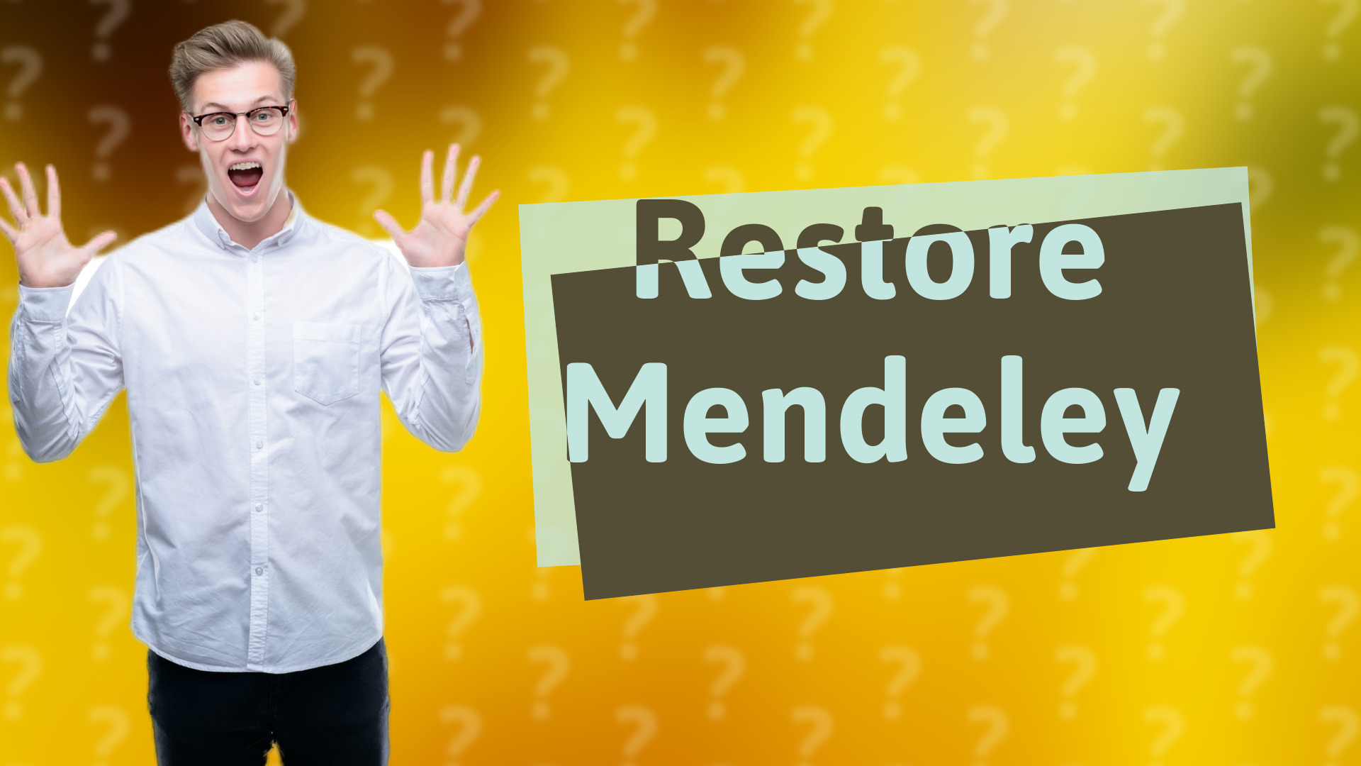 Restore Mendeley