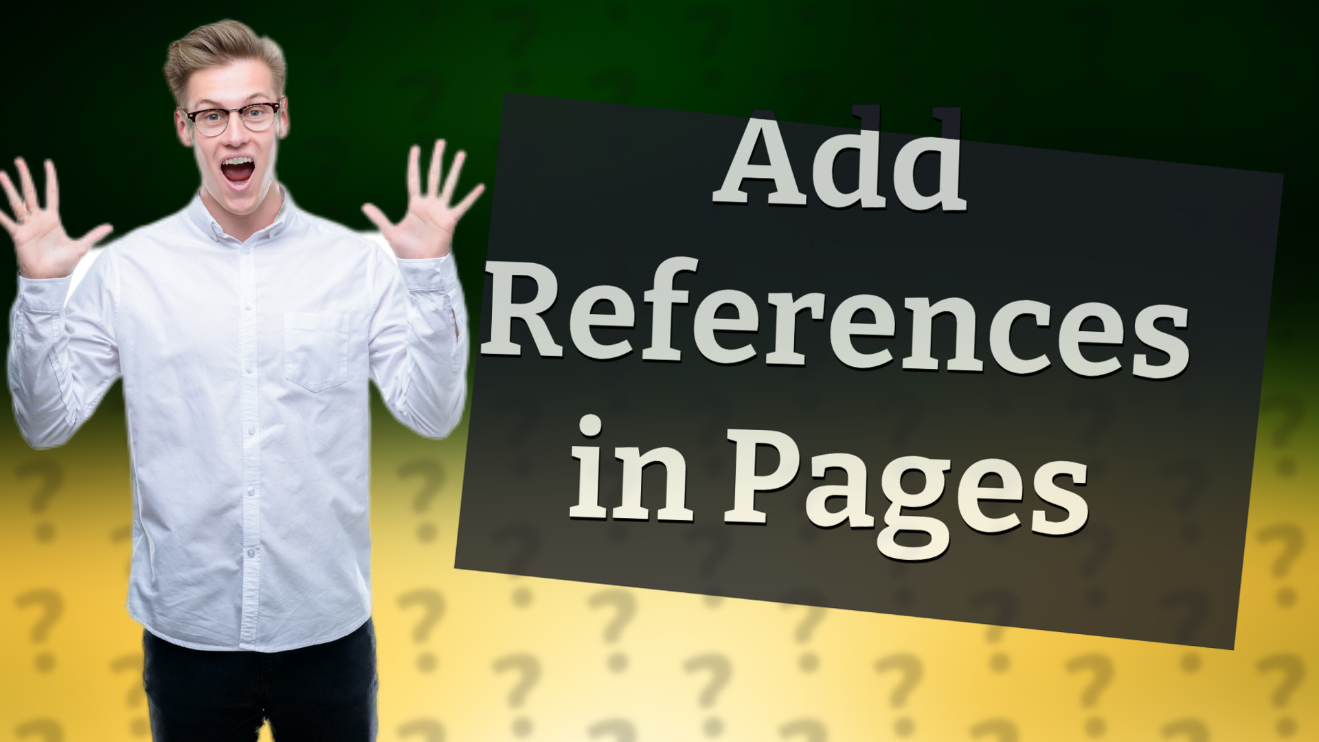 Add References in Pages