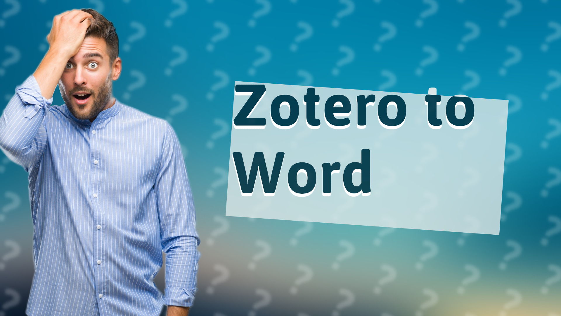 Zotero to Word