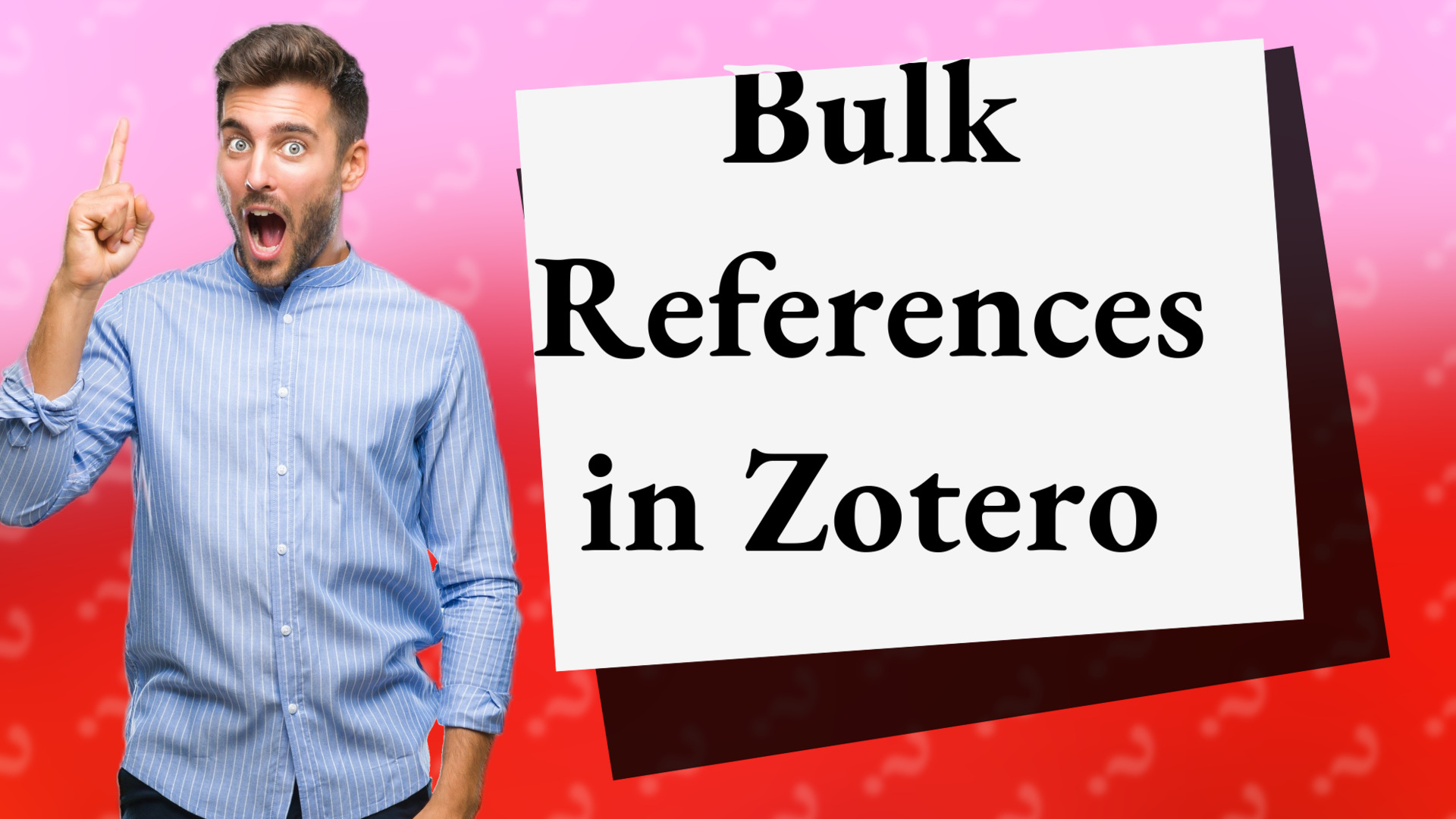 Bulk References in Zotero