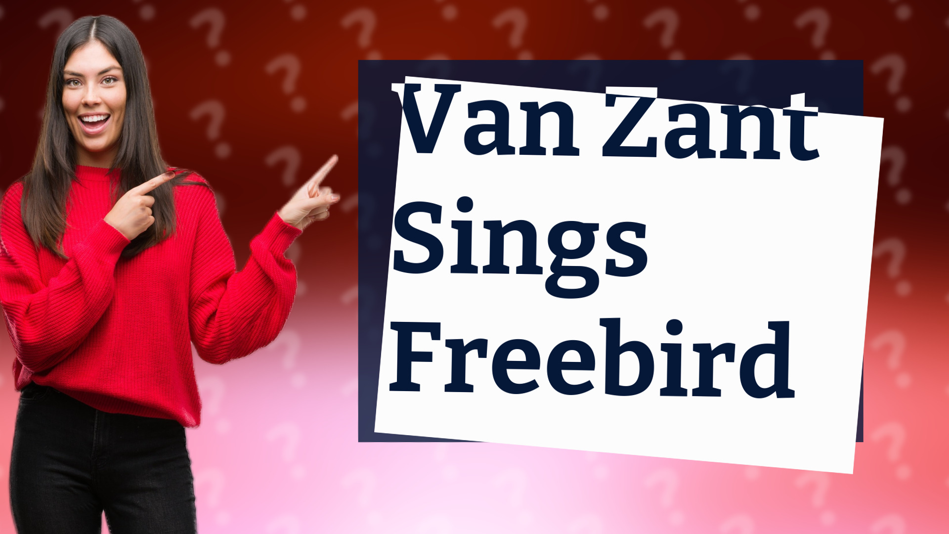 Van Zant Sings Freebird