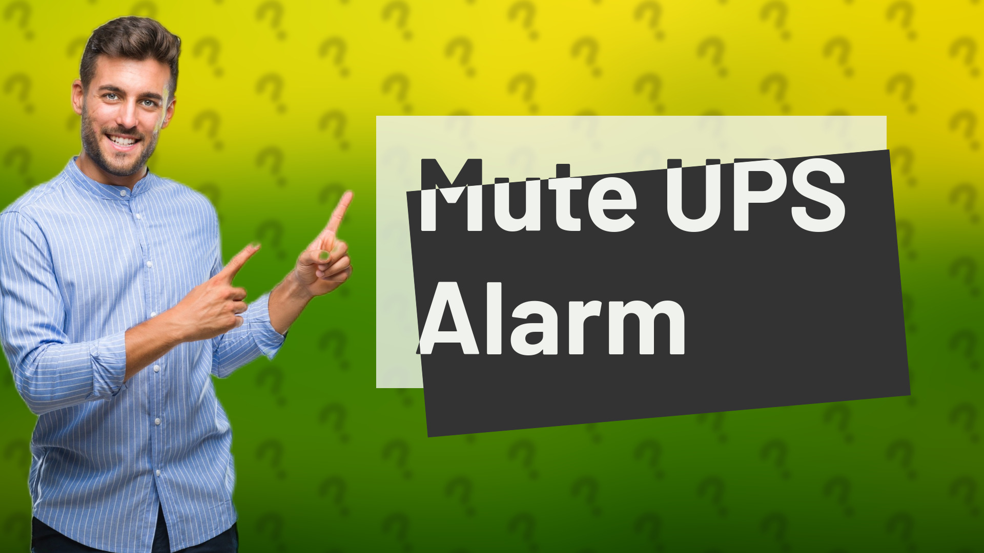 Mute UPS Alarm