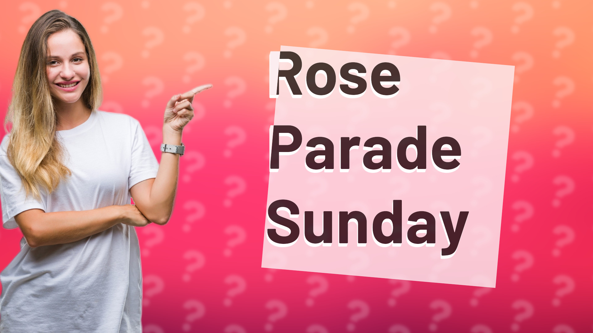 Rose Parade Sunday