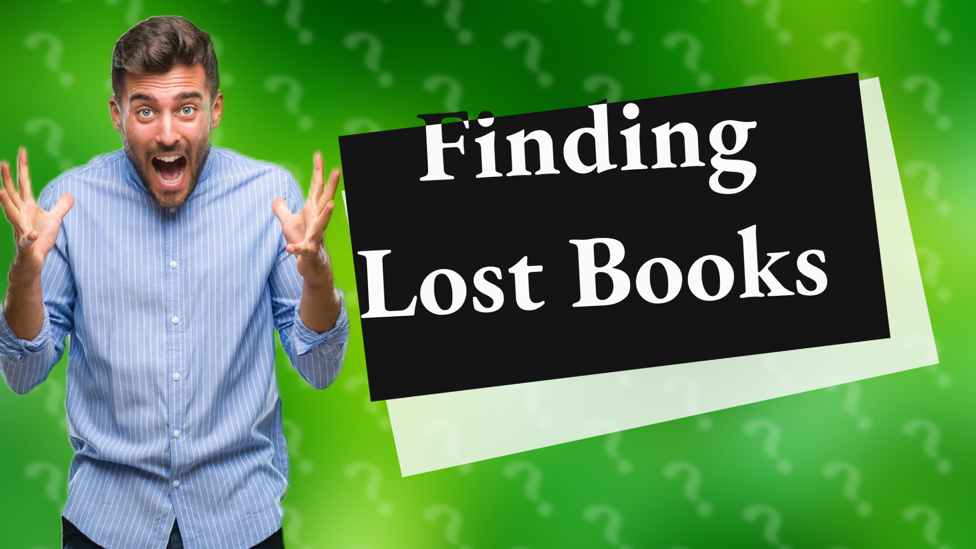 Finding Lost Books