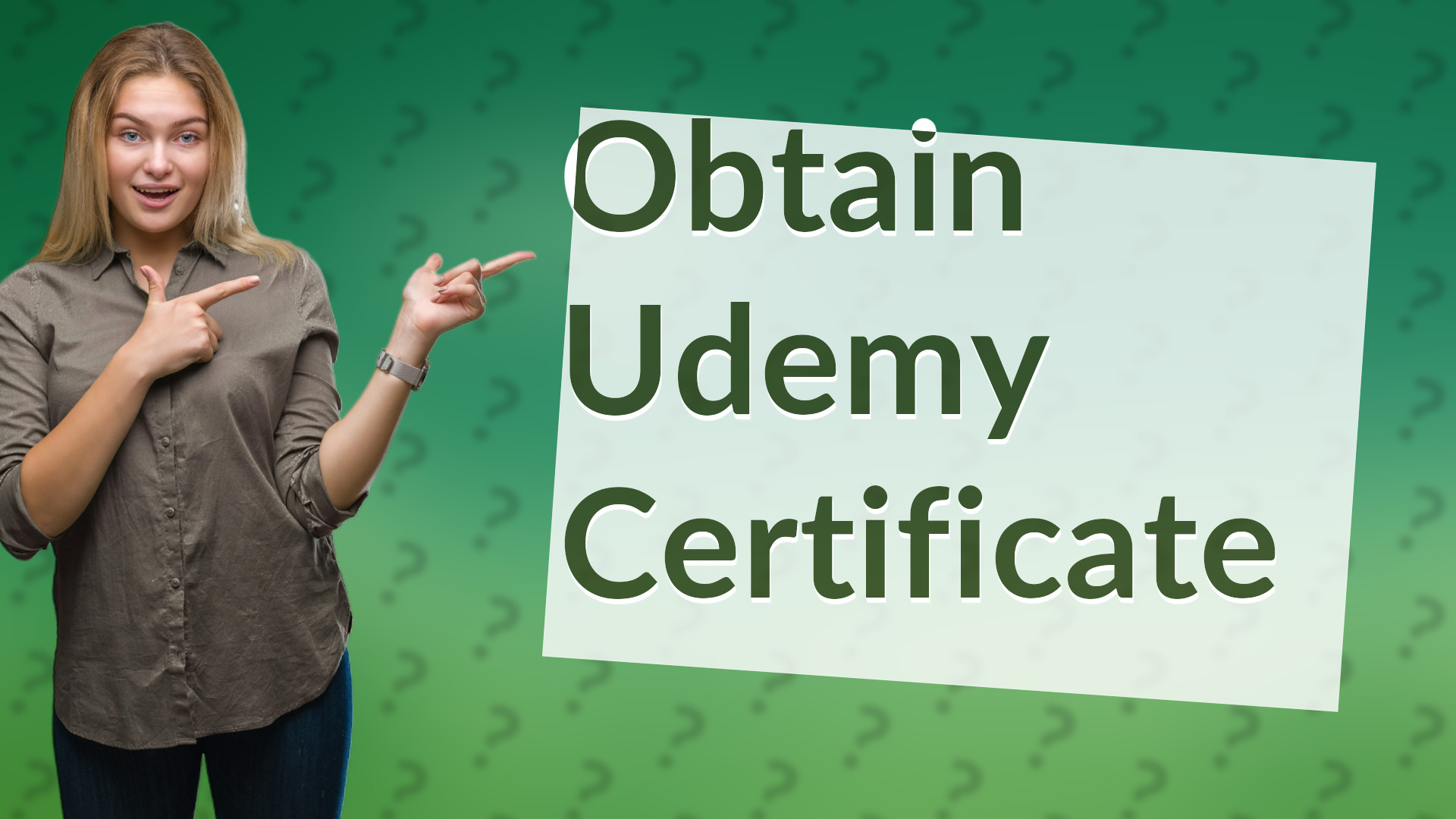 Obtain Udemy Certificate