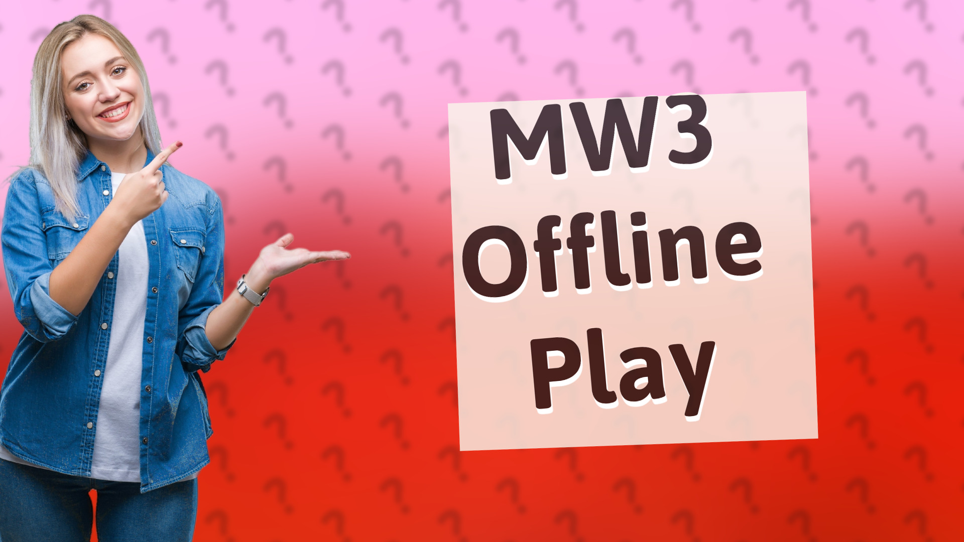 MW3 Offline Play
