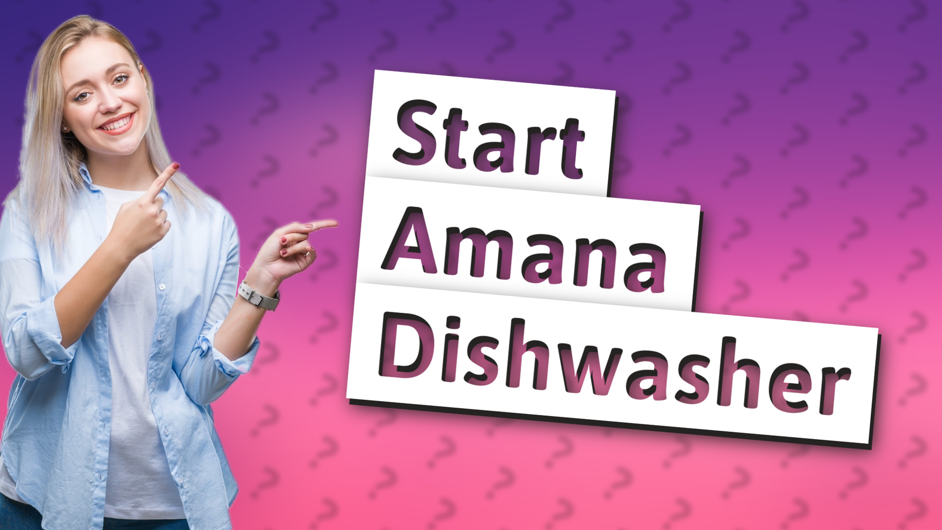 Start Amana Dishwasher