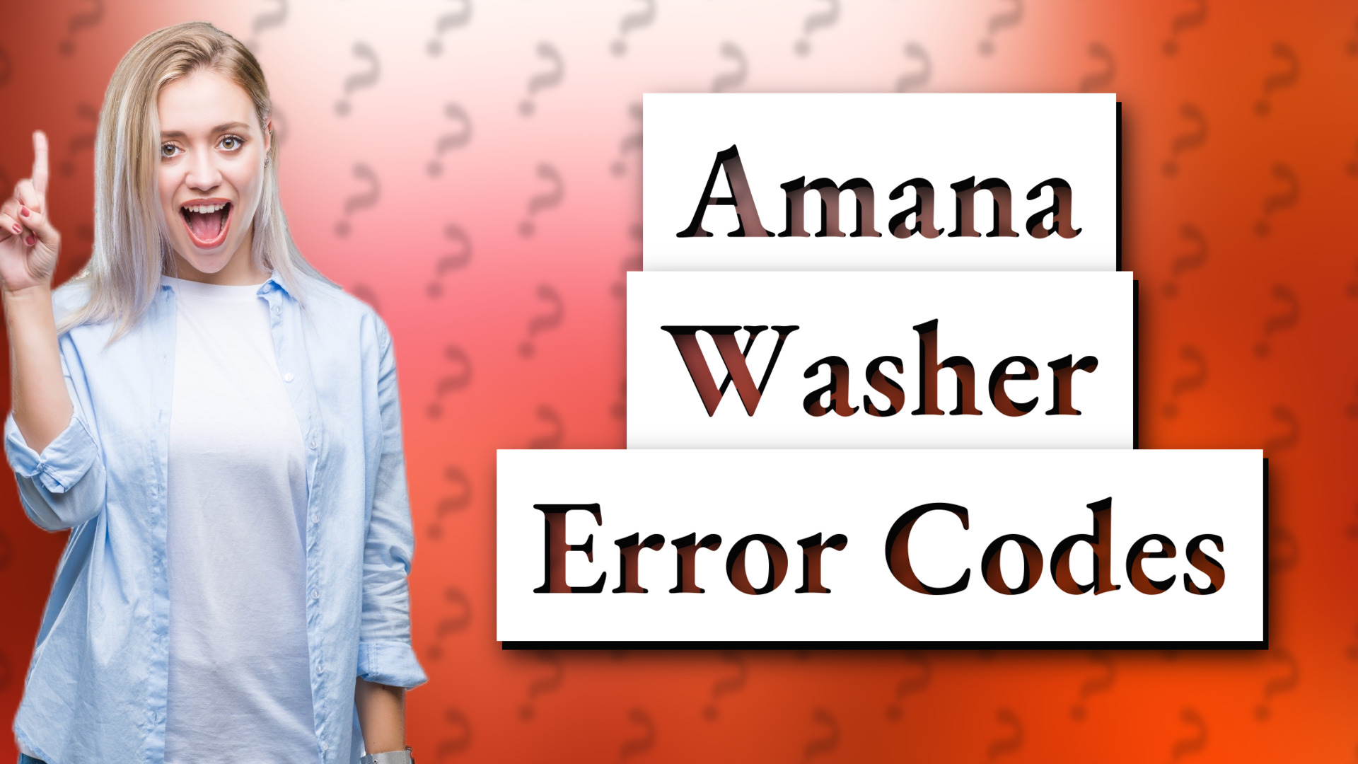 Amana Washer Error Codes