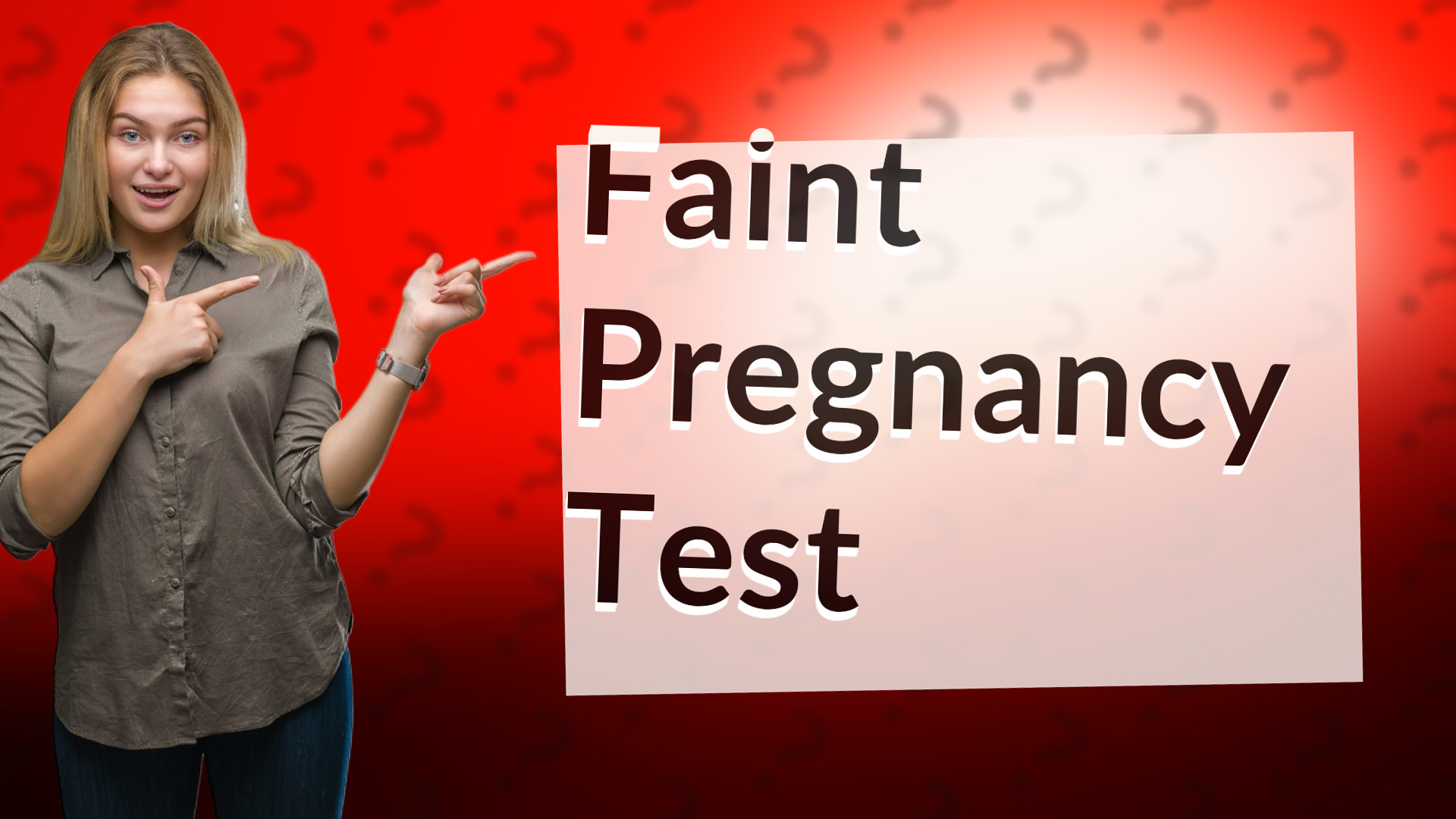 Faint Pregnancy Test