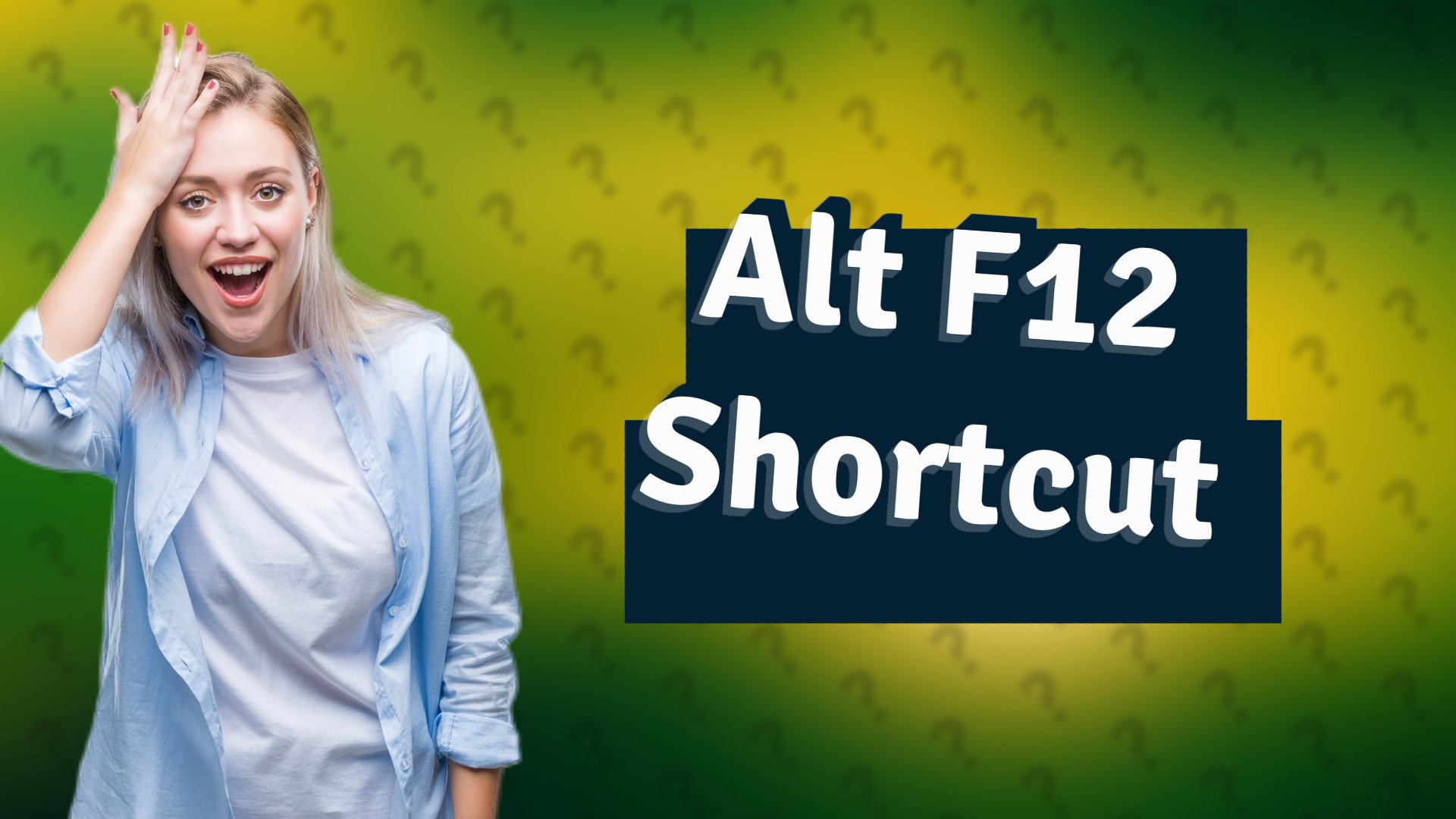 Alt F12 Shortcut