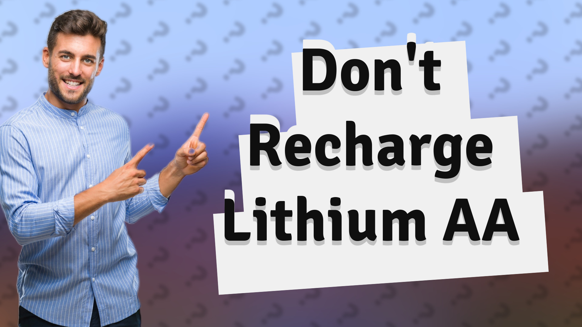 Don't Recharge Lithium AA