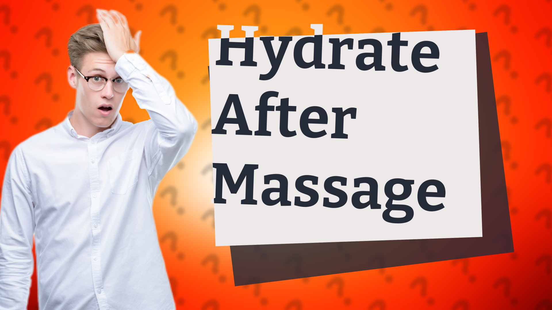 Hydrate After Massage