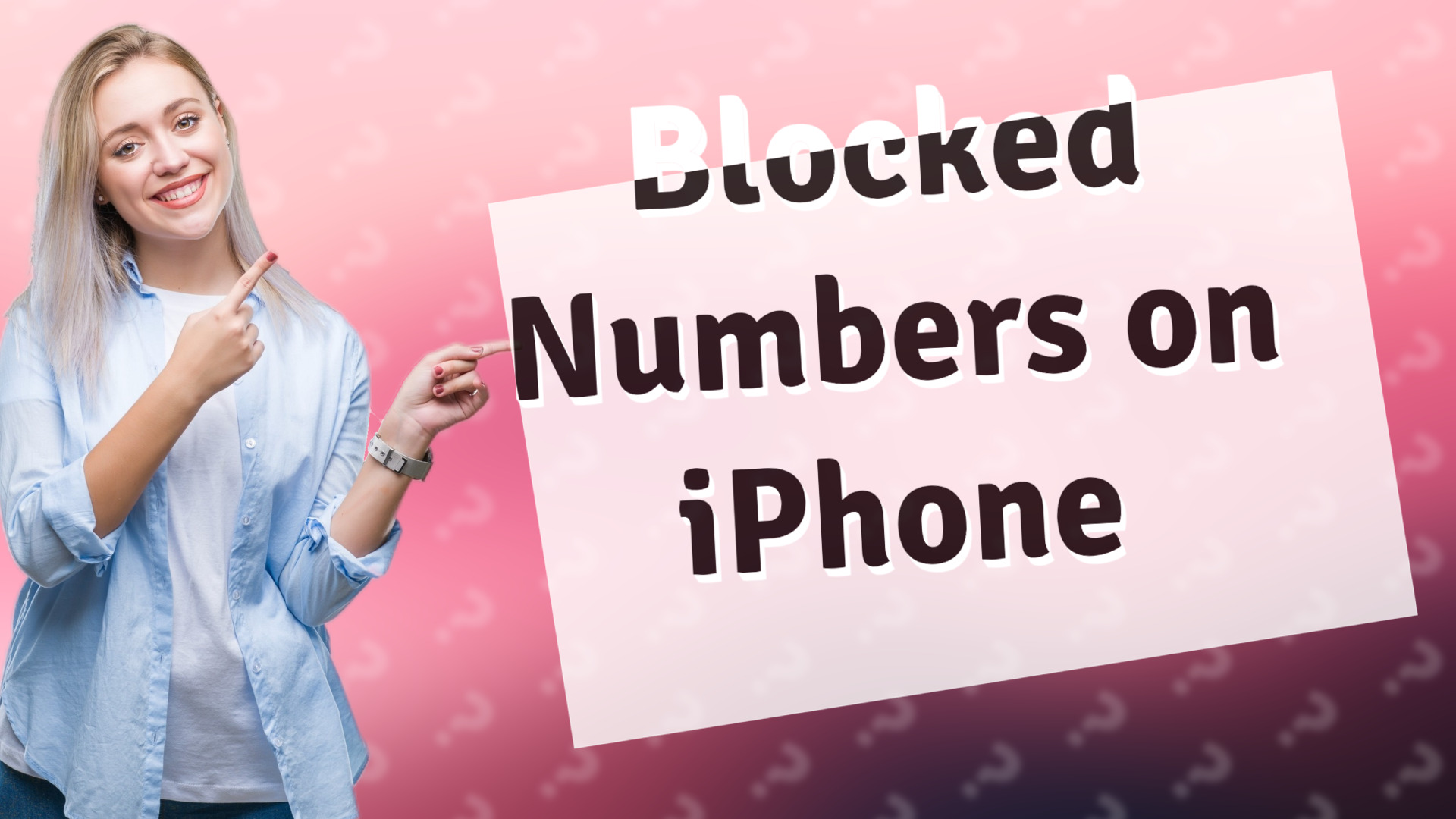 Blocked Numbers on iPhone