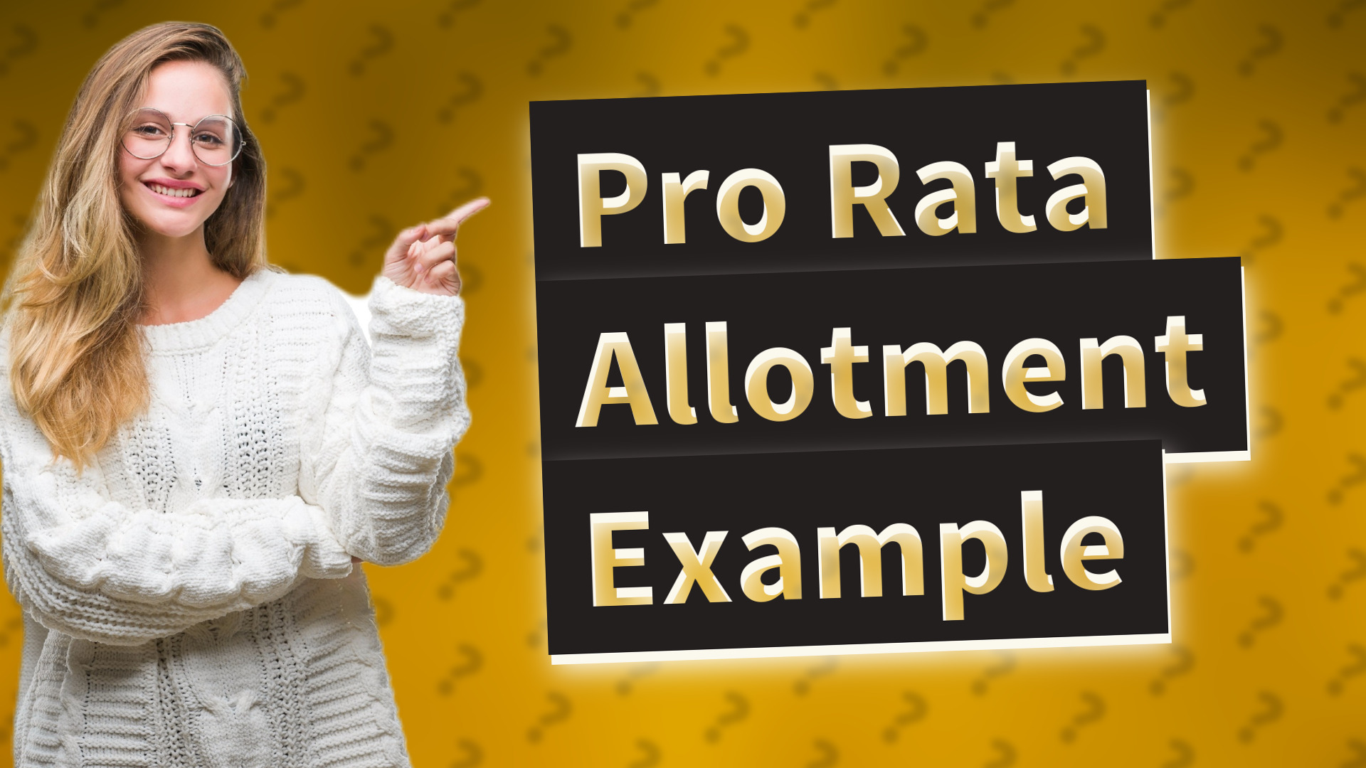 Pro Rata Allotment Example