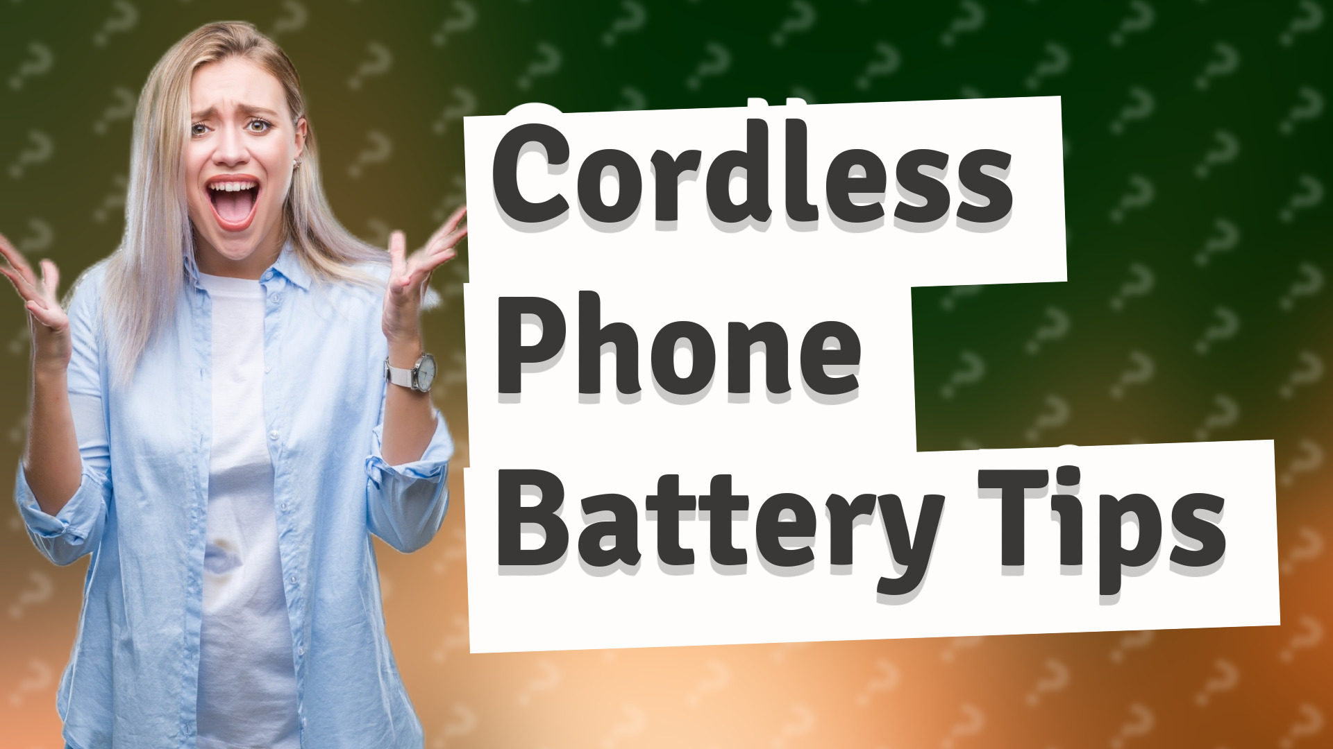 Cordless Phone Battery Tips