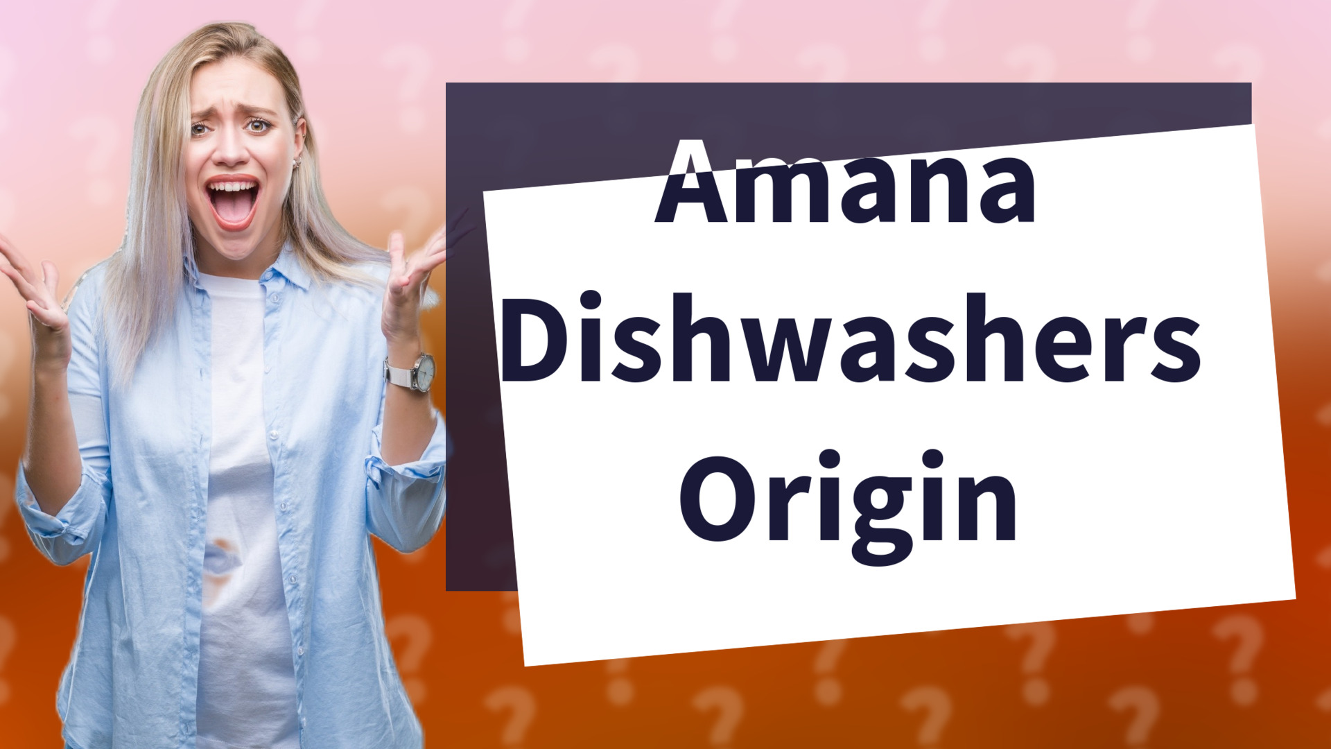 Amana Dishwashers Origin