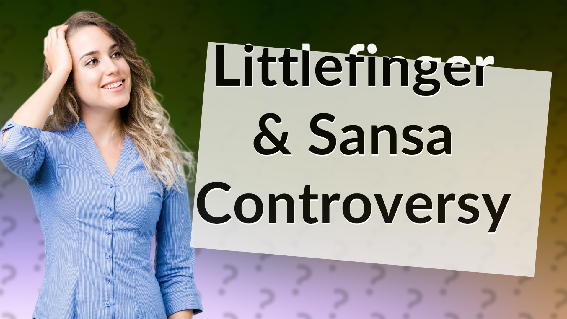 Littlefinger & Sansa Controversy