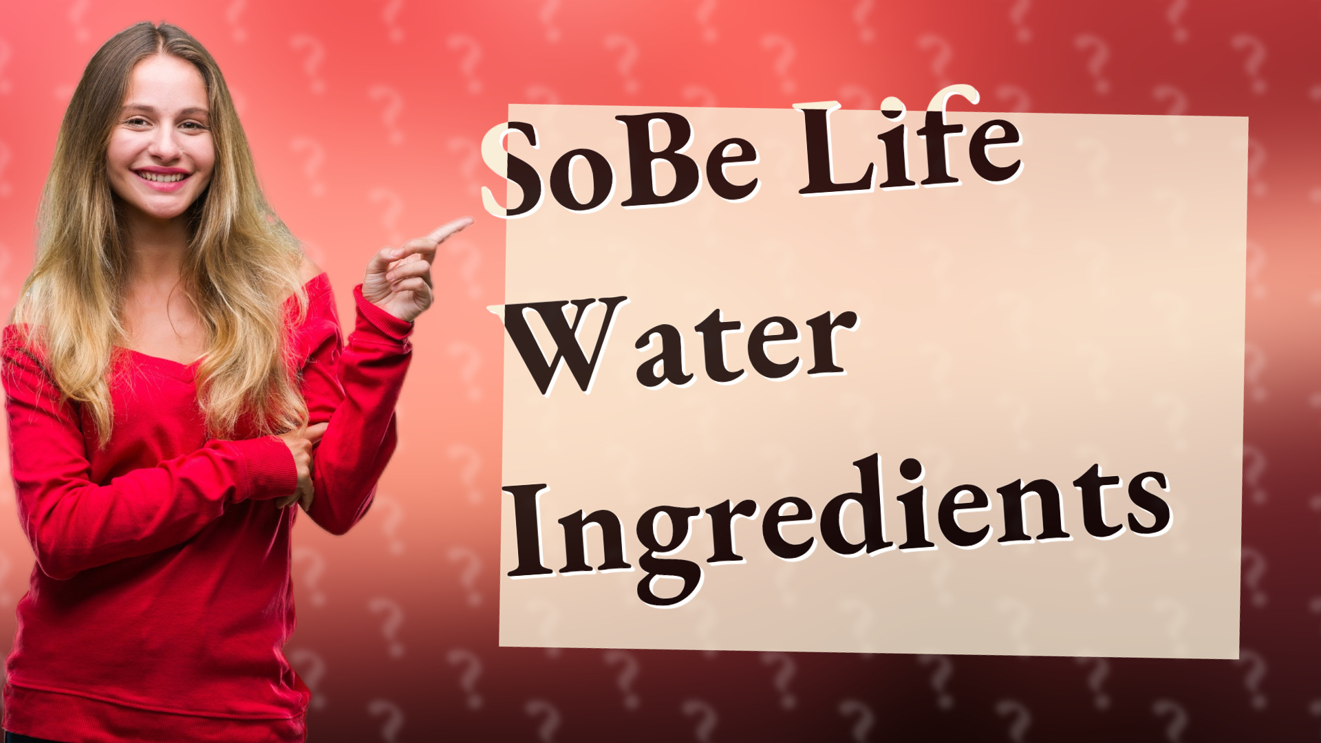 SoBe Life Water Ingredients