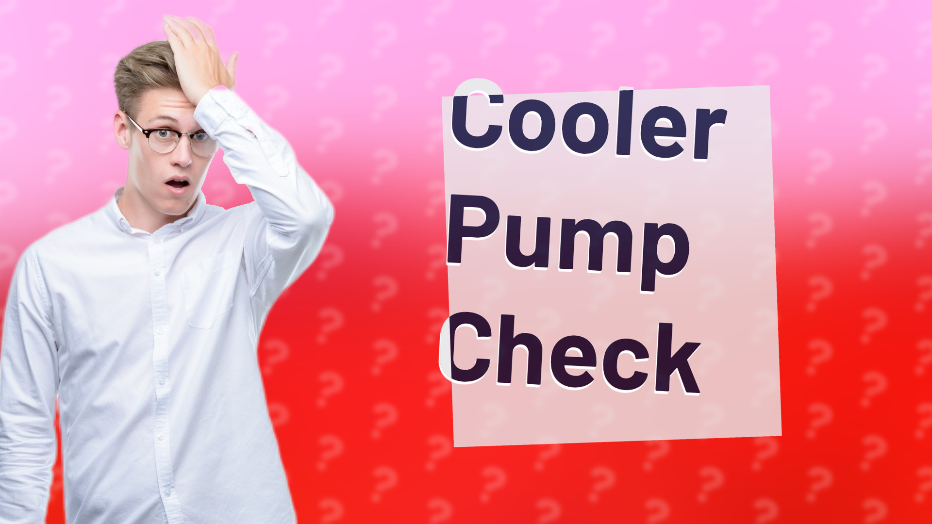Cooler Pump Check