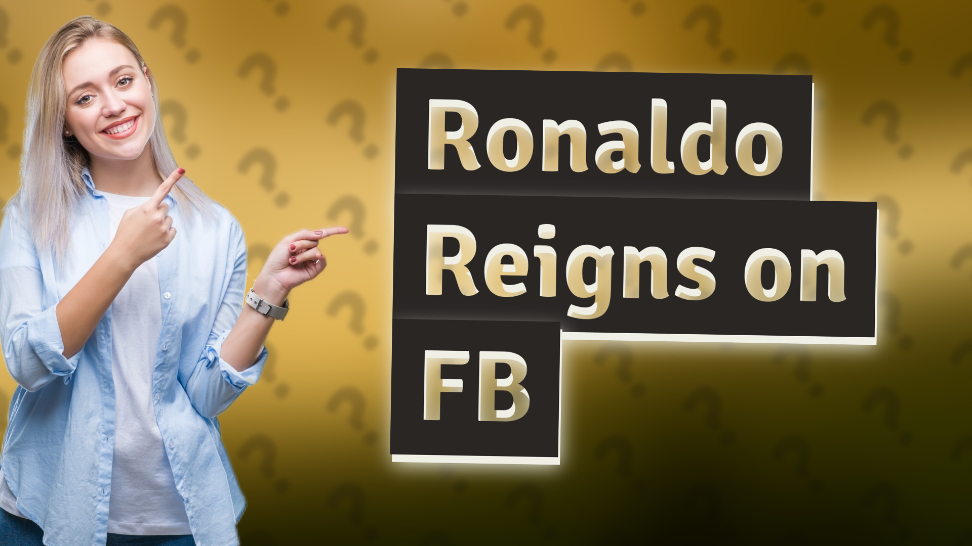 Ronaldo Reigns on FB