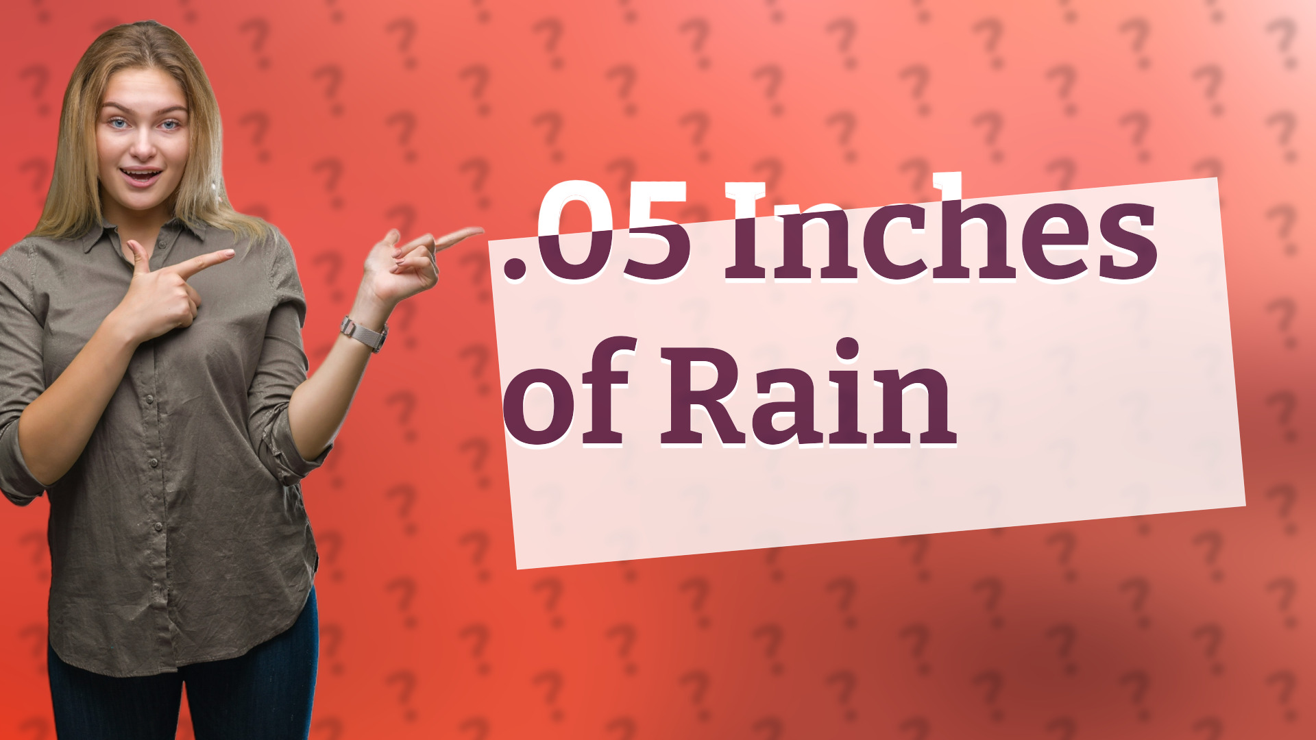 .05 Inches of Rain