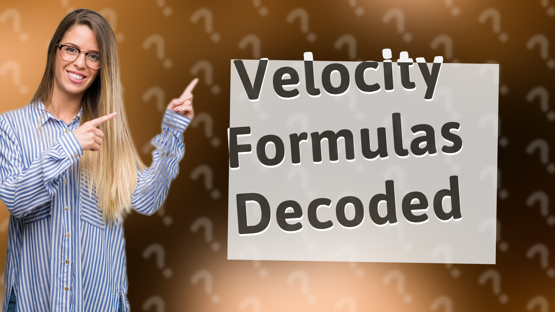 Velocity Formulas Decoded