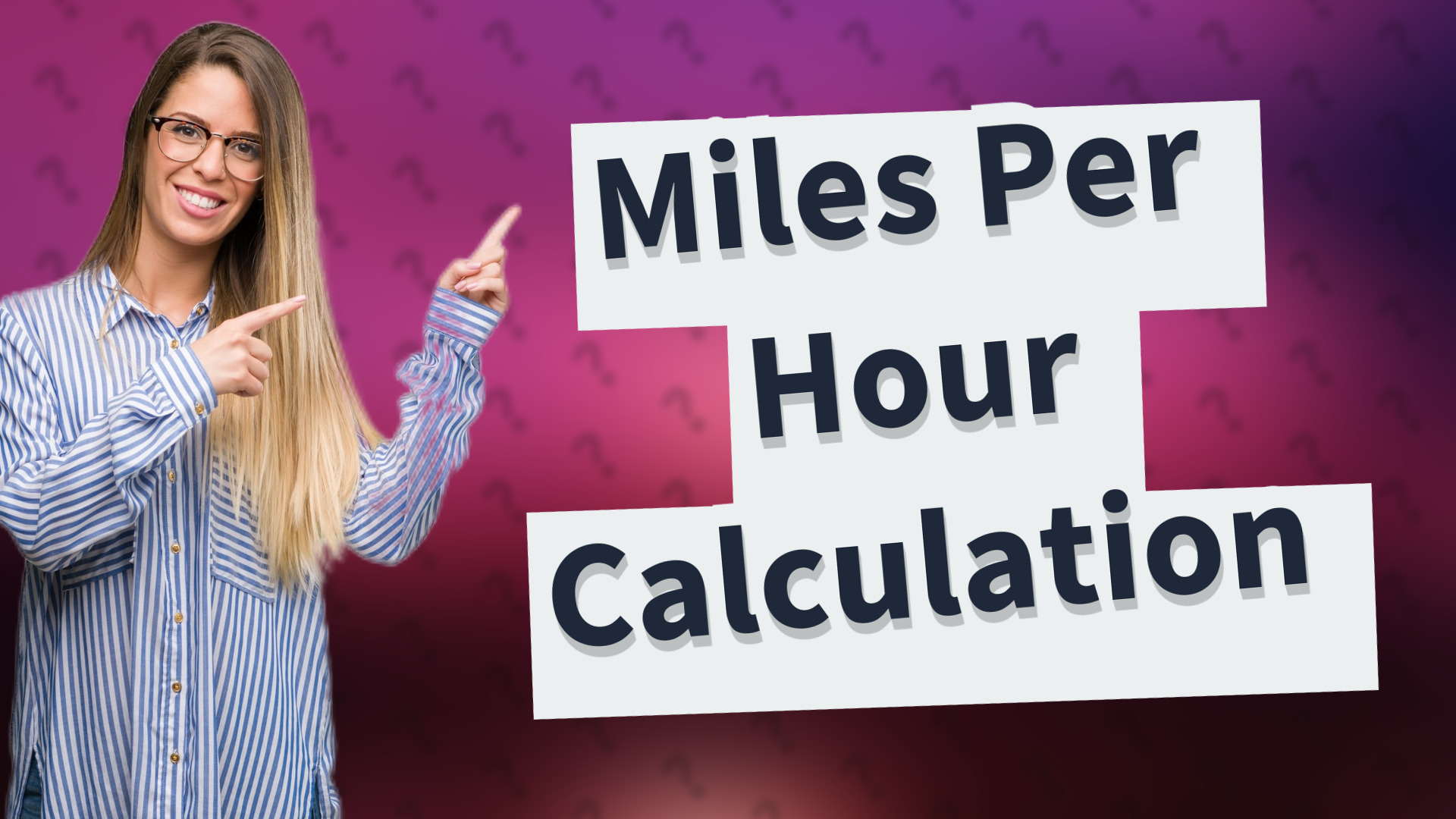 Miles Per Hour Calculation