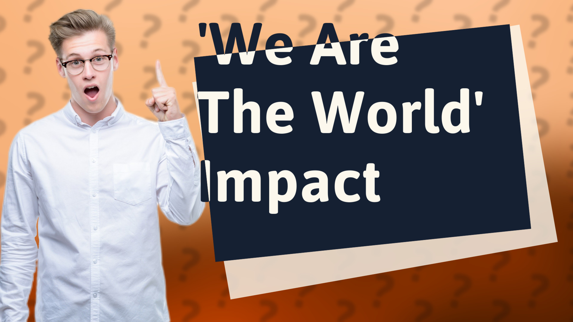 'We Are The World' Impact