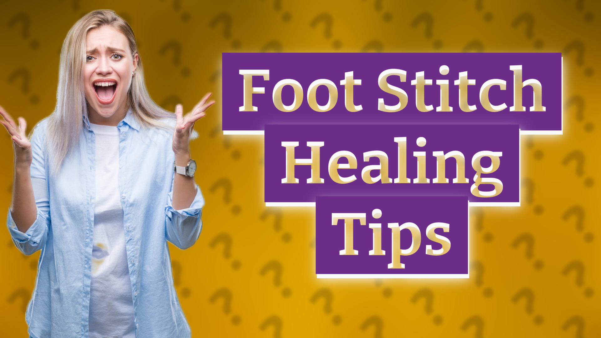 Foot Stitch Healing Tips