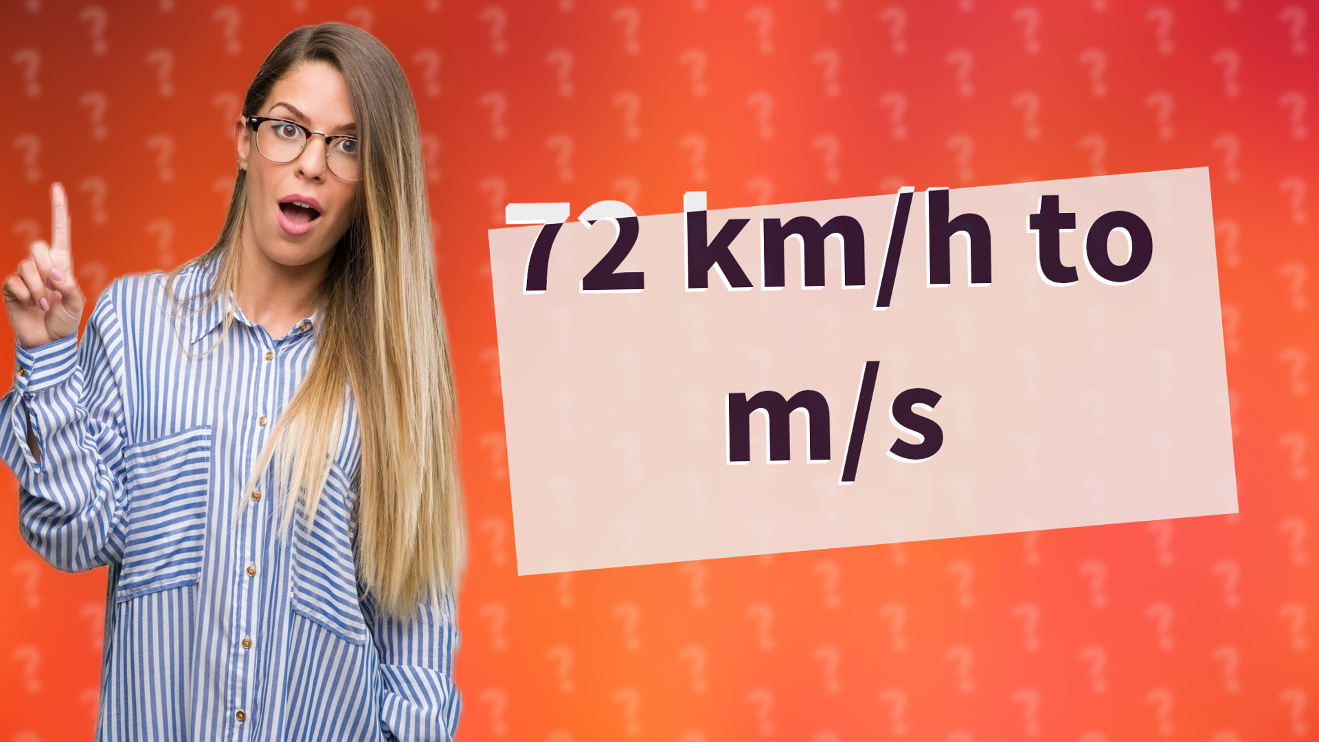 72 km/h to m/s