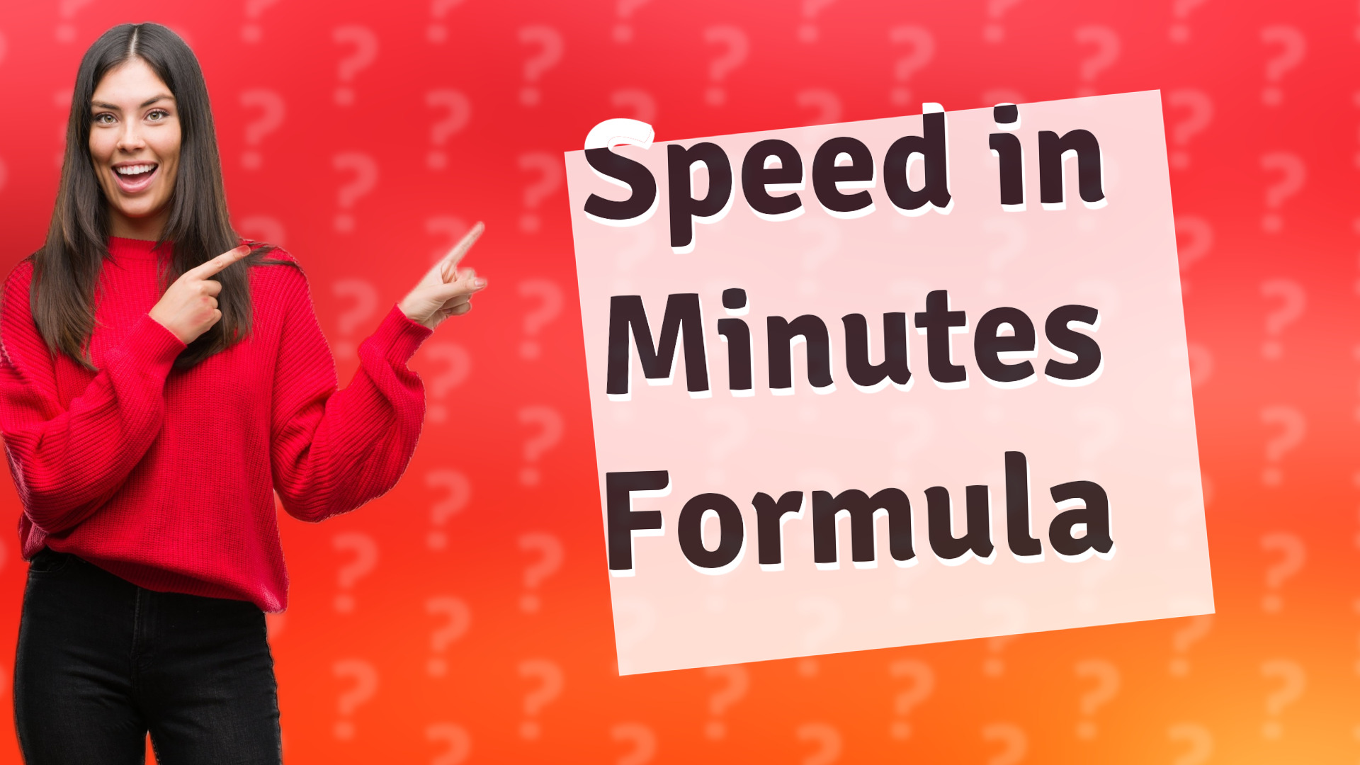Speed in Minutes Formula
