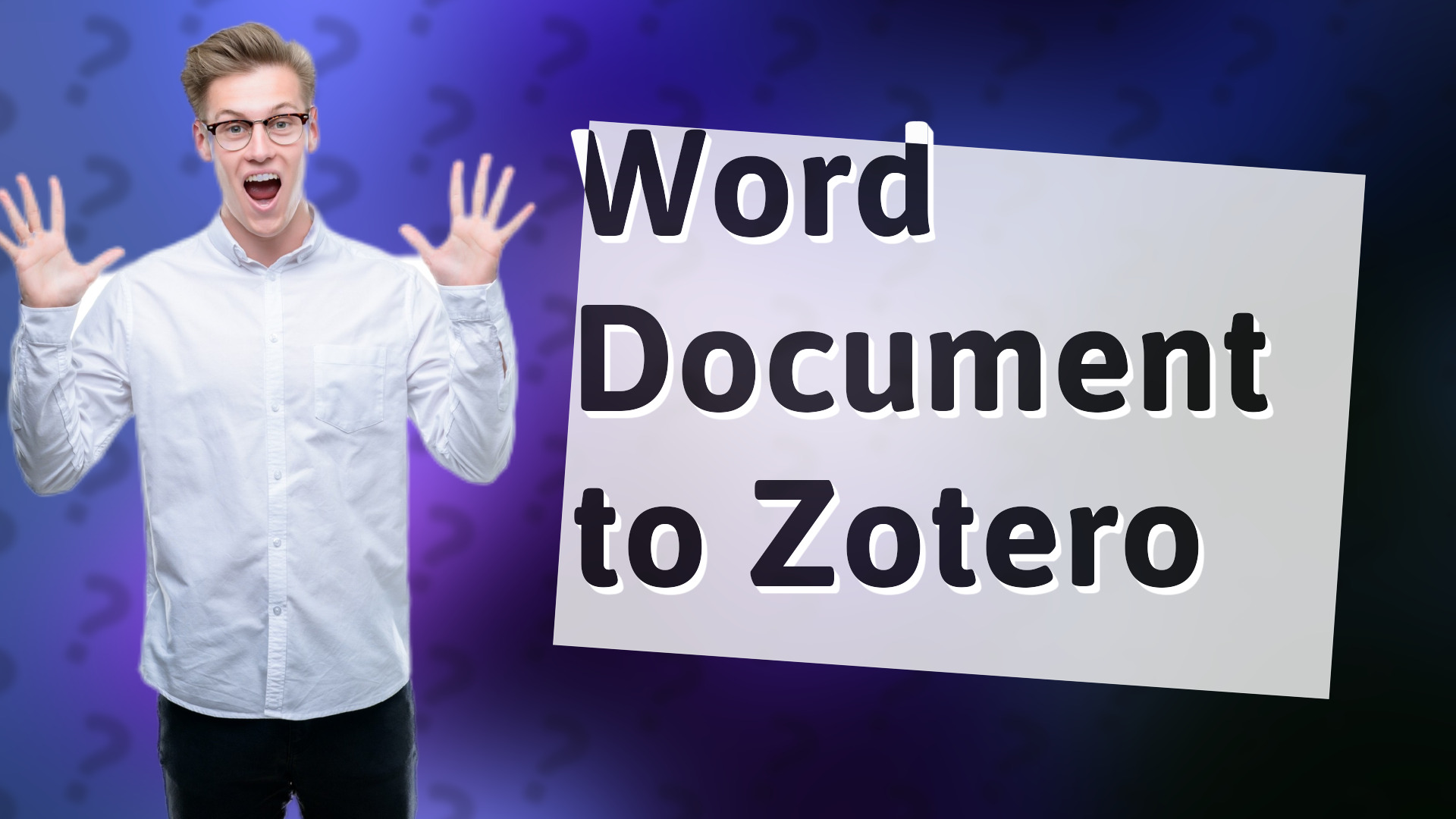 Word Document to Zotero