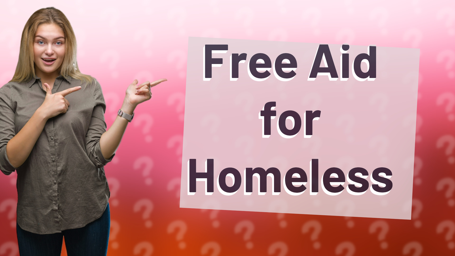 Free Aid for Homeless