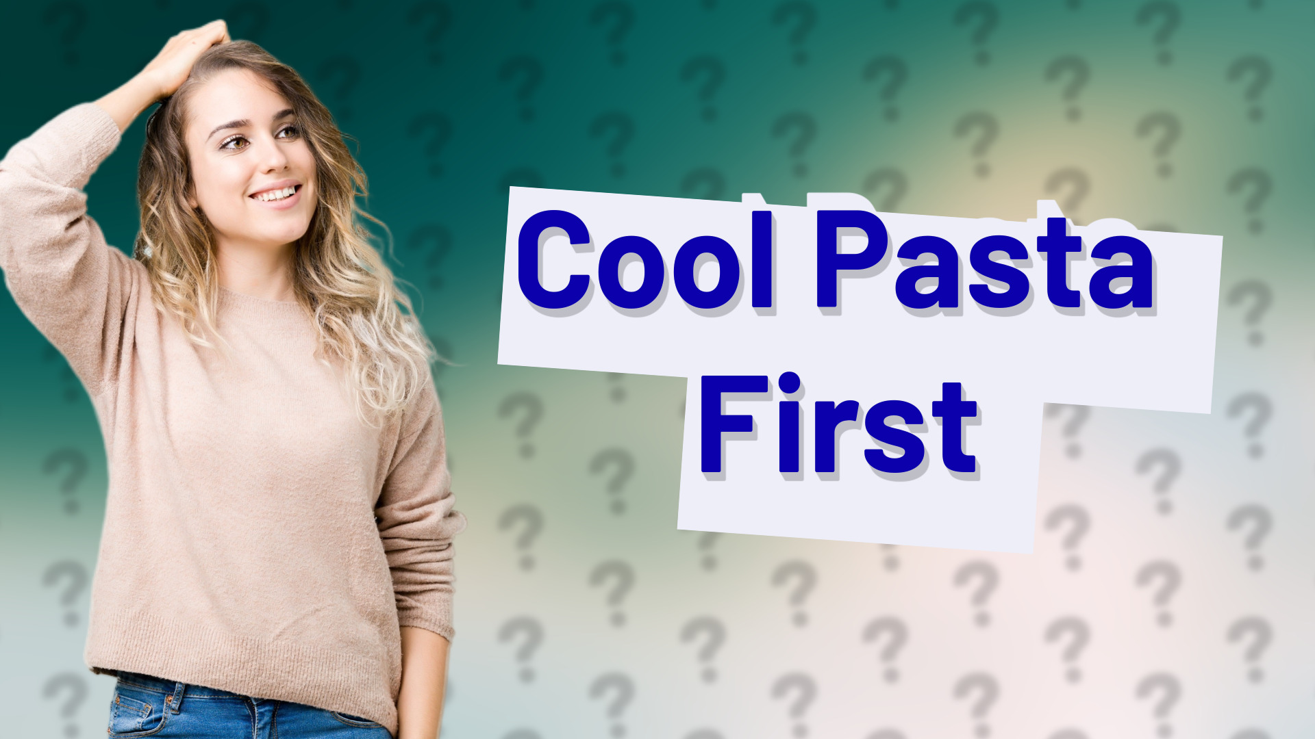 Cool Pasta First