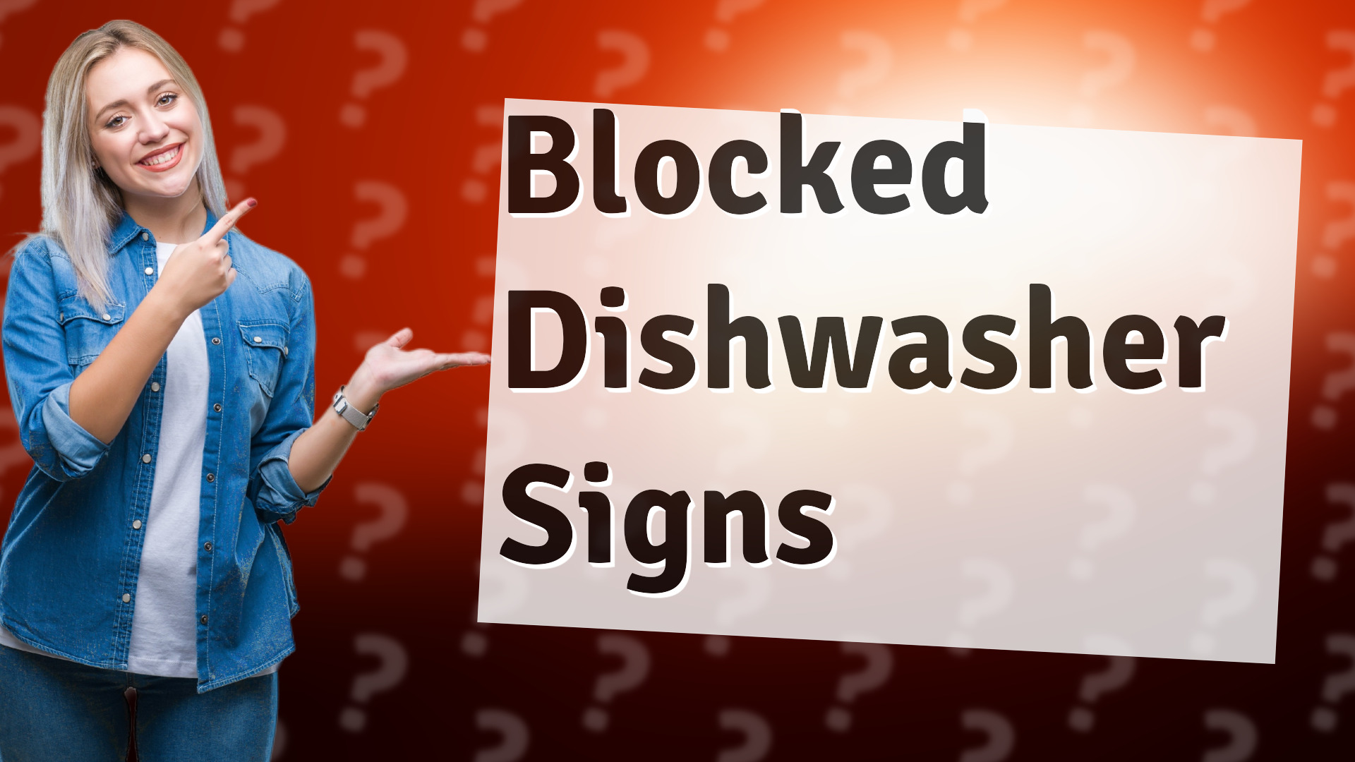 Blocked Dishwasher Signs