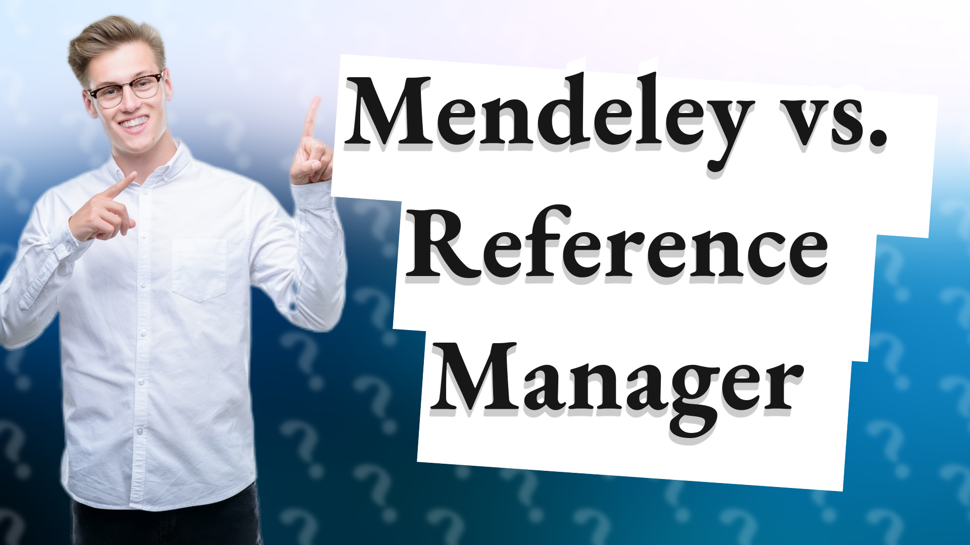 Mendeley vs. Reference Manager