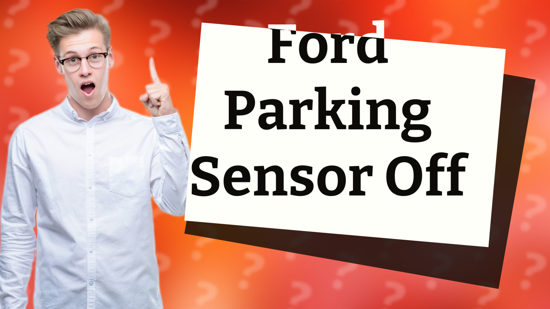 Ford Parking Sensor Off